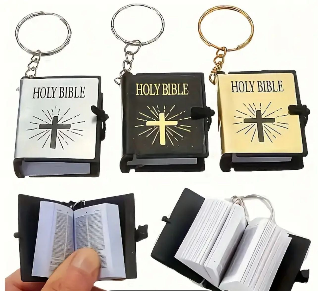 ✨ Mini Holy Bible Keychain – A Symbol of Faith to Carry with You ✨